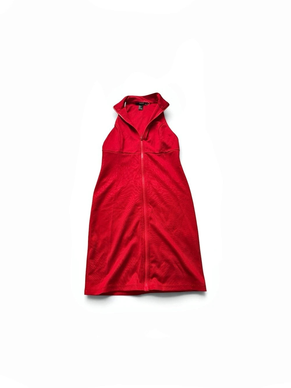 Forever 21 Red Hooded Long Vest